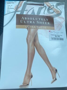 Hanes absolutely ultra sheer pantyhose gentle brown size B small-medium